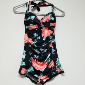 Women's Size 8 One Piece Floral Bathing Suit